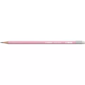   Grafitceruza radírral, HB, hatszögletű, STABILO "Swano Pastel", pink