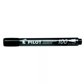   Alkoholos marker, 1 mm, kúpos, PILOT "Permanent Marker 100", fekete