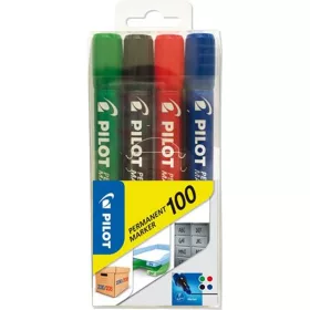   Alkoholos marker, 1 mm, kúpos, PILOT "Permanent Marker 100", 4 szín