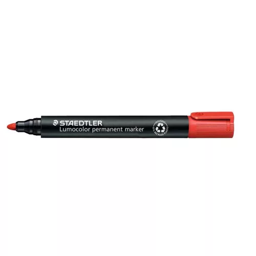Alkoholos marker, 2 mm, kúpos, STAEDTLER "Lumocolor® 352", piros