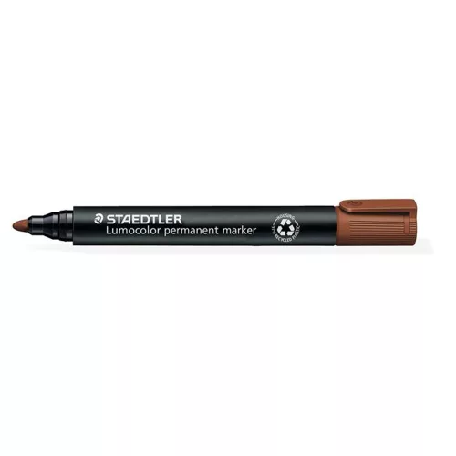 Alkoholos marker, 2 mm, kúpos, STAEDTLER "Lumocolor® 352", barna