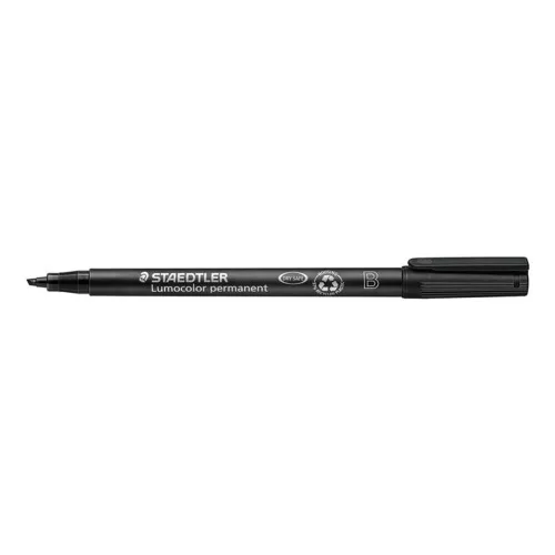 Alkoholos marker, OHP, 1-2,5 mm, STAEDTLER "Lumocolor® 314 B", fekete