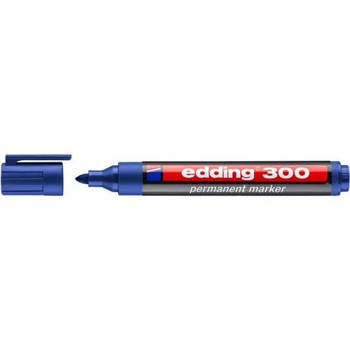 Alkoholos marker, 1,5-3 mm, kúpos, EDDING "300", kék