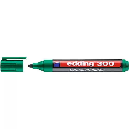 Alkoholos marker, 1,5-3 mm, kúpos, EDDING "300", zöld