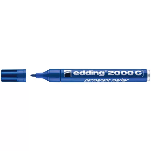 Alkoholos marker, 1,5-3 mm, kúpos, EDDING "2000", kék