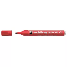   Alkoholos marker, 1,5-3 mm, kúpos, EDDING "2000", piros