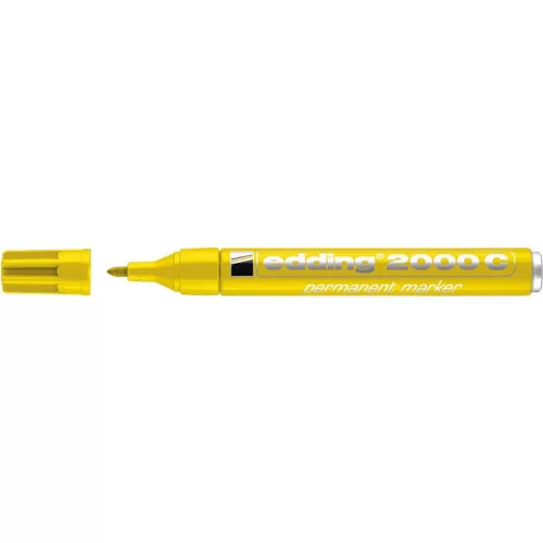 Alkoholos marker, 1,5-3 mm, kúpos, EDDING "2000", sárga