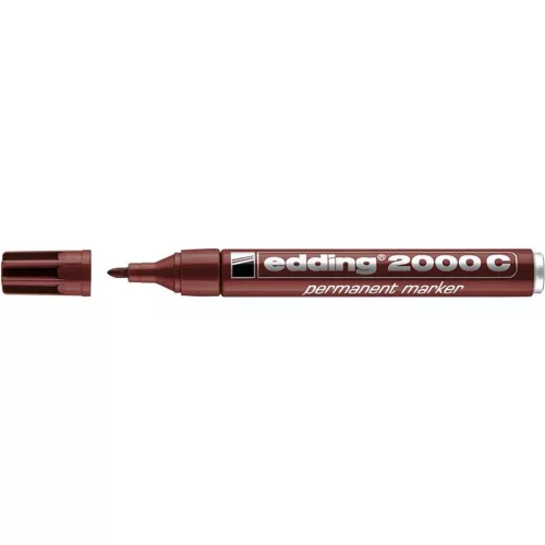 Alkoholos marker, 1,5-3 mm, kúpos, EDDING "2000", barna