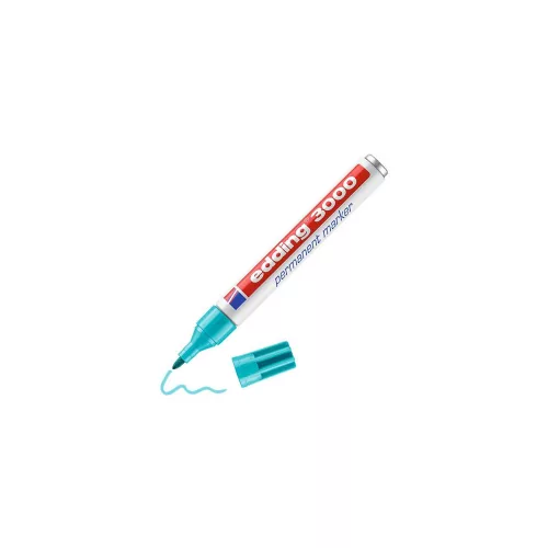 Alkoholos marker, 1,5-3 mm, kúpos, EDDING "3000", türkíz