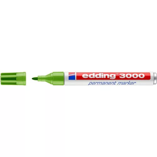 Alkoholos marker, 1,5-3 mm, kúpos, EDDING "3000", világoszöld