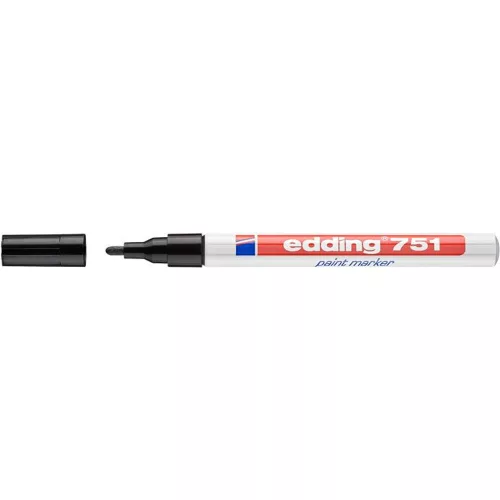 Lakkmarker, 1-2 mm, EDDING "751", fekete