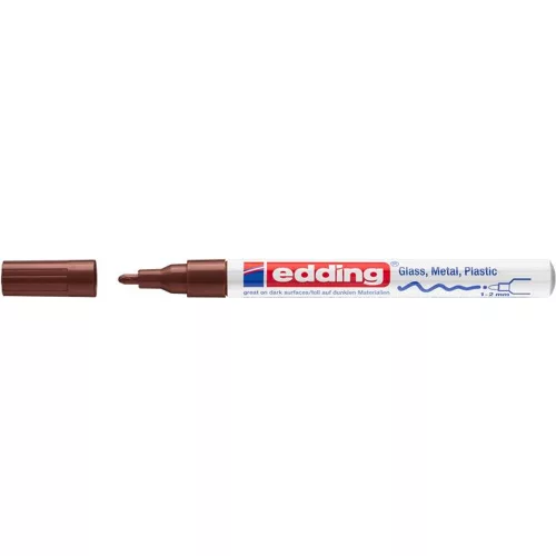 Lakkmarker, 1-2 mm, EDDING "751", barna