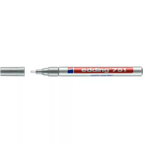 Lakkmarker, 1-2 mm, EDDING "751", ezüst