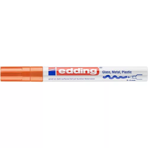 Lakkmarker, 2-4 mm, EDDING "750", narancssárga