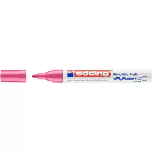 Lakkmarker, 2-4 mm, EDDING "750", rózsaszín