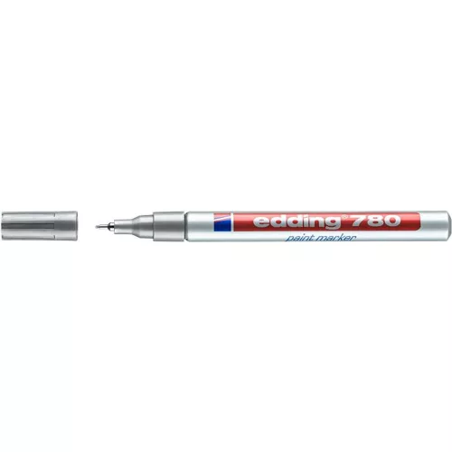 Lakkmarker, 0,8 mm, EDDING "780", ezüst