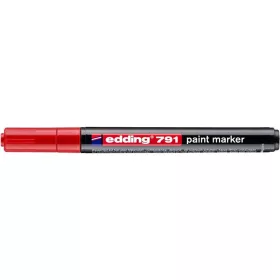 Lakkmarker, 1-2 mm, EDDING "791", piros