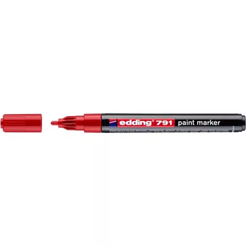 Lakkmarker, 1-2 mm, EDDING "791", piros