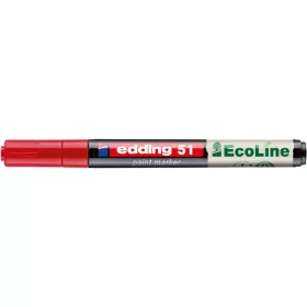 Lakkmarker, 1-2 mm, EDDING "51", piros