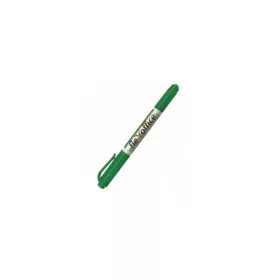   Alkoholos marker, 0,4/1,0 mm, kúpos, kétvégű, FLEXOFFICE "PM01", zöld