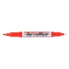 Alkoholos marker, 0,4/1,0 mm, kúpos, kétvégű, FLEXOFFICE "PM01", piros