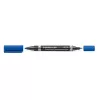 Alkoholos marker, 0,6/1,5 mm, kúpos, kétvégű, STAEDTLER "Lumocolor® duo 348", kék