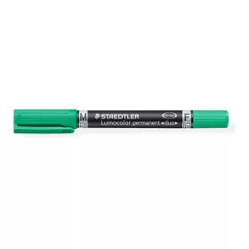   Alkoholos marker, 0,6/1,5 mm, kúpos, kétvégű, STAEDTLER "Lumocolor® duo 348", zöld