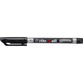  Alkoholos marker, 0,7 mm, kúpos, STABILO "Write-4-all", fekete