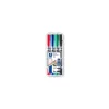 Alkoholos marker készlet, 0,6/1,5 mm, kúpos, kétvégű, STAEDTLER "Lumocolor® duo 348", 4 különböző szín