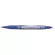 Alkoholos marker, 0,5/1,0 mm, kétvégű, ZEBRA "Mckie Extra Fine", kék
