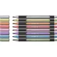 Metálfényű filctoll készlet, 1-2 mm, SCHNEIDER "Paint-It 020", 8 különböző szín