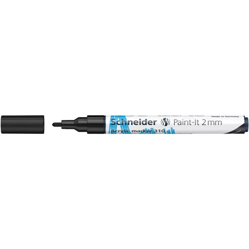 Dekormarker, akril, 2 mm, SCHNEIDER "Paint-It 310", fekete