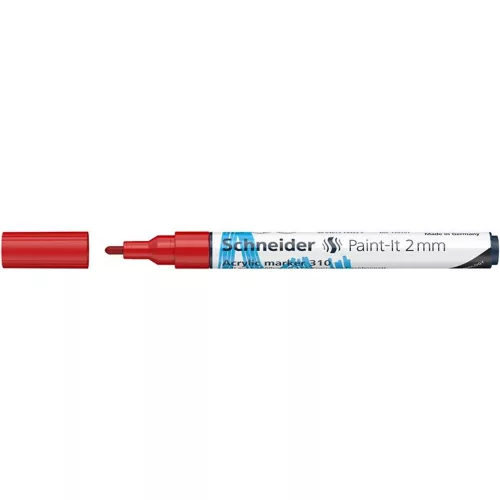 Dekormarker, akril, 2 mm, SCHNEIDER "Paint-It 310", piros