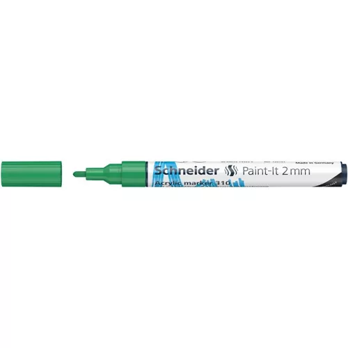Dekormarker, akril, 2 mm, SCHNEIDER "Paint-It 310", zöld
