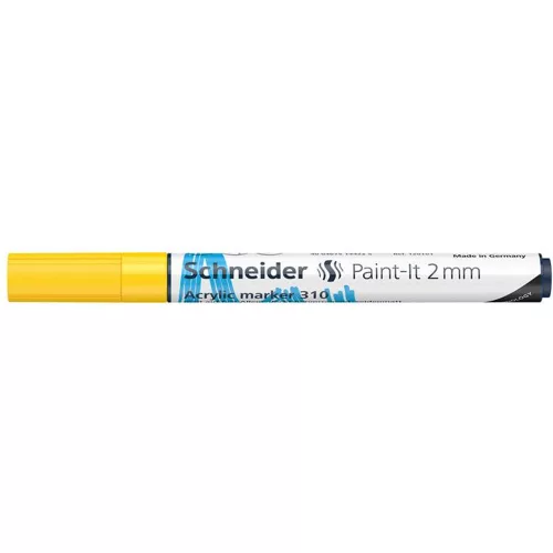 Dekormarker, akril, 2 mm, SCHNEIDER "Paint-It 310", sárga