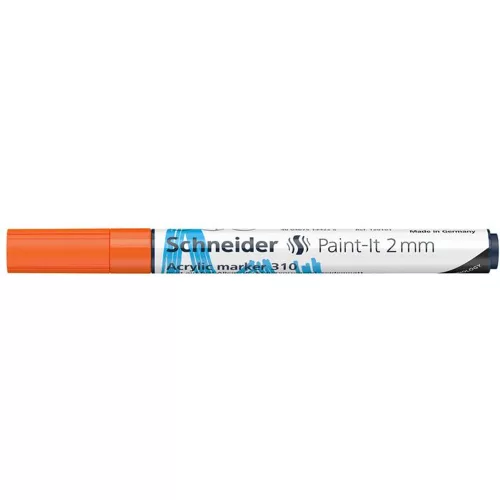 Dekormarker, akril, 2 mm, SCHNEIDER "Paint-It 310", narancssárga