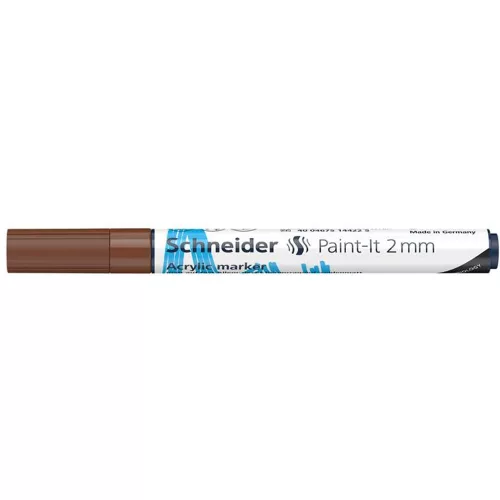 Dekormarker, akril, 2 mm, SCHNEIDER "Paint-It 310", barna