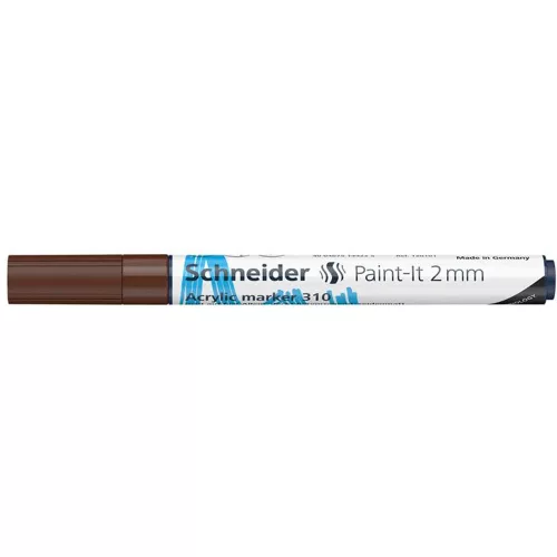 Dekormarker, akril, 2 mm, SCHNEIDER "Paint-It 310", barna