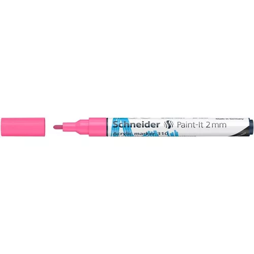Dekormarker, akril, 2 mm, SCHNEIDER "Paint-It 310", rózsaszín