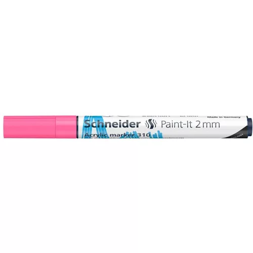 Dekormarker, akril, 2 mm, SCHNEIDER "Paint-It 310", rózsaszín