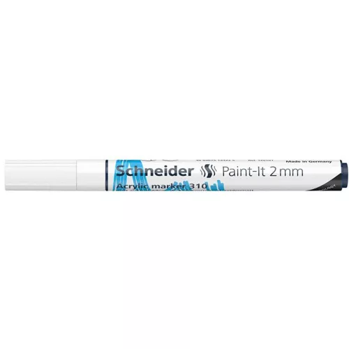 Dekormarker, akril, 2 mm, SCHNEIDER "Paint-It 310", fehér