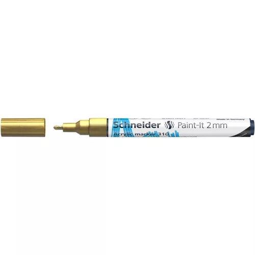 Dekormarker, akril, 2 mm, SCHNEIDER "Paint-It 310", arany