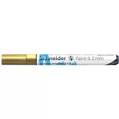 Dekormarker, akril, 2 mm, SCHNEIDER "Paint-It 310", arany
