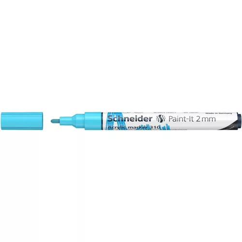 Dekormarker, akril, 2 mm, SCHNEIDER "Paint-It 310", pasztellkék