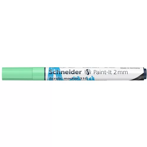 Dekormarker, akril, 2 mm, SCHNEIDER "Paint-It 310", pasztellzöld