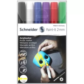   Dekormarker készlet, akril, 2 mm, SCHNEIDER "Paint-It 310", 6 különböző szín