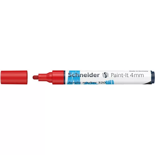 Dekormarker, akril, 4 mm, SCHNEIDER "Paint-It 320", piros