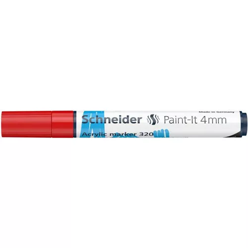 Dekormarker, akril, 4 mm, SCHNEIDER "Paint-It 320", piros