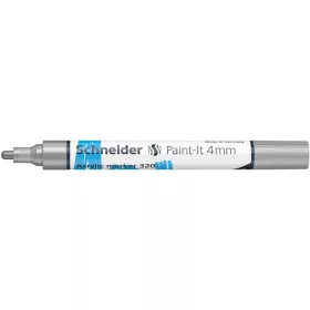   Dekormarker, akril, 4 mm, SCHNEIDER "Paint-It 320", ezüst