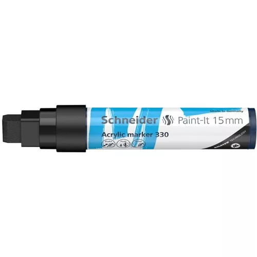 Dekormarker, akril, 15 mm, SCHNEIDER "Paint-It 330", fekete